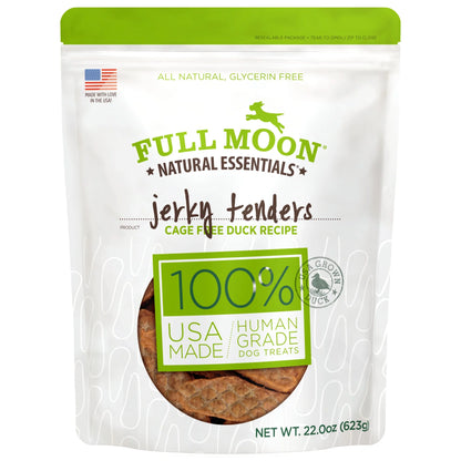 All Natural Human Grade Dog Treats, Essential Duck Jerky Tenders, 22 Ounce, Dry
