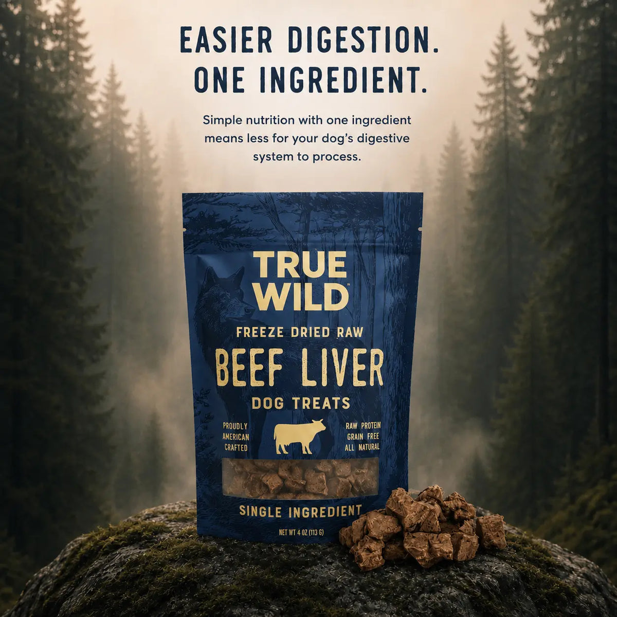 True Wild Freeze Dried Dog Treats- Premium Single Ingredient Snacks for Dogs
