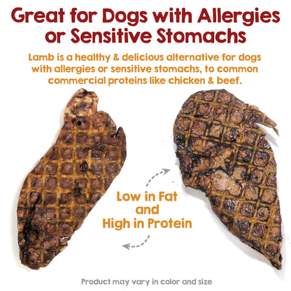 Riley's Premium Dehydrated Lamb Lung Dog Treats - Made in the USA - Air-Dried, Crunchy & Delicious - 6 oz