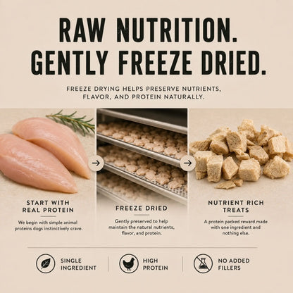 True Wild Freeze Dried Dog Treats- Premium Single Ingredient Snacks for Dogs