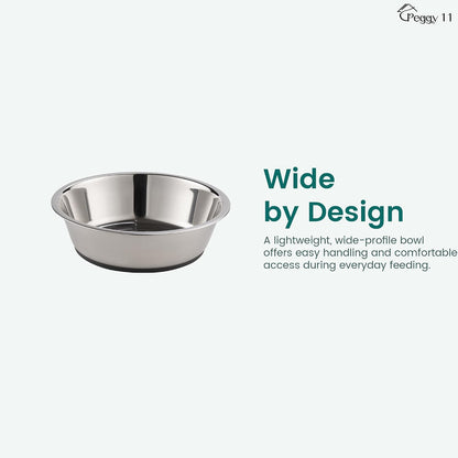 Lightweight Stainless Steel Cat Bowls, 1.8 US Cup Each, 2-Pack