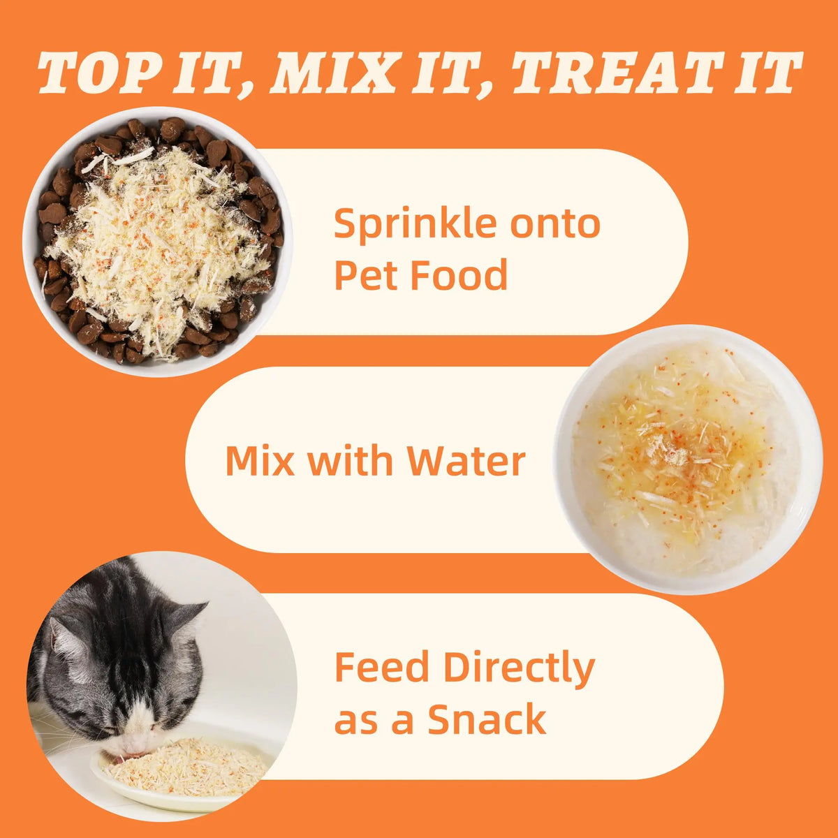 Wellix 7.5 Oz Freeze-Dried Chicken Formula Pet Topper - Nutritious Treat with Chicken, Egg Yolk, and Salmon Roe, Low-Calorie, 100% Natural, Antioxidant Support and Cognitive Aid