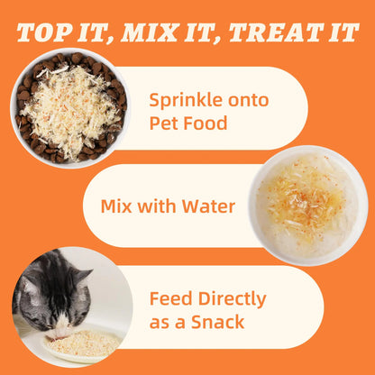 Wellix 7.5 Oz Freeze-Dried Chicken Formula Pet Topper - Nutritious Treat with Chicken, Egg Yolk, and Salmon Roe, Low-Calorie, 100% Natural, Antioxidant Support and Cognitive Aid