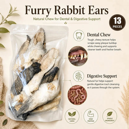 Peach Pet Freeze-Dried Chews for Dogs and Cats | Rabbit Ear, Rabbit Leg, Pig Nose, or 3-Treat Bundle | 3.5 Oz | All-Natural, High Protein Treats