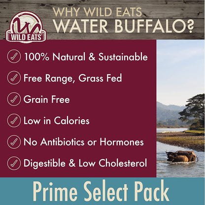 Water Buffalo Prime Select Bone Assortment Dog Chews, Pack of 7