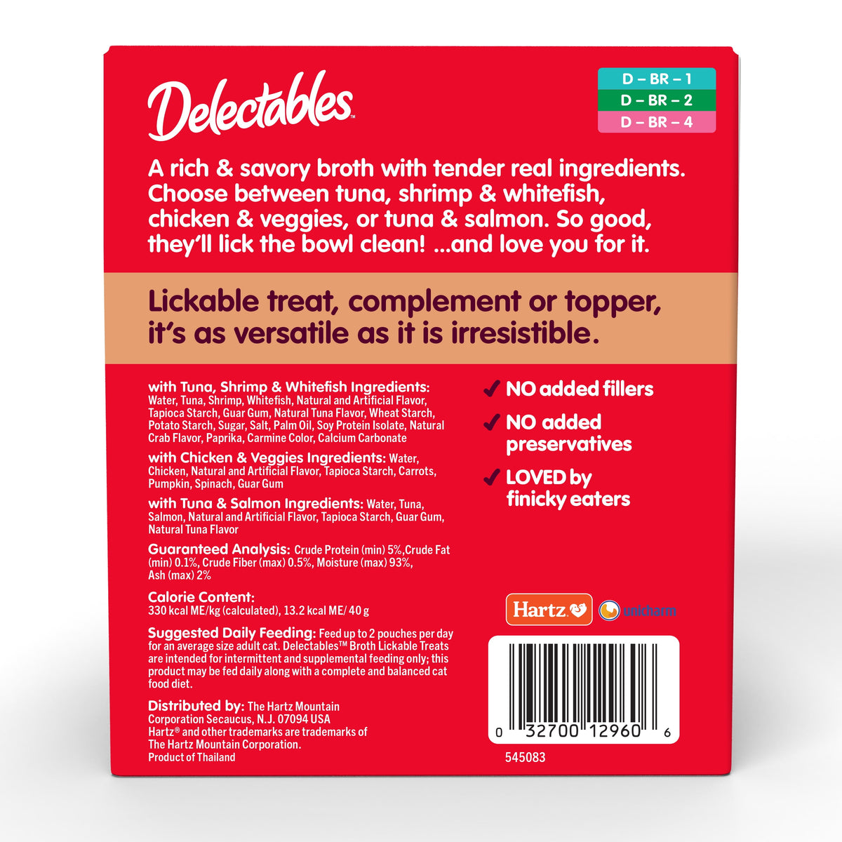 Hartz  Savory Broths Lickable Wet Cat Treats Variety Pack, 12 Count