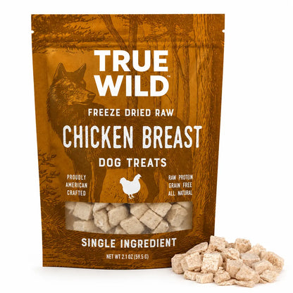 True Wild Freeze Dried Dog Treats- Premium Single Ingredient Snacks for Dogs