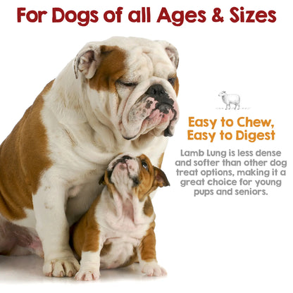 Riley's Premium Dehydrated Lamb Lung Dog Treats - Made in the USA - Air-Dried, Crunchy & Delicious - 6 oz