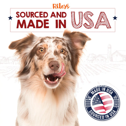Riley's Premium Dehydrated Lamb Lung Dog Treats - Made in the USA - Air-Dried, Crunchy & Delicious - 6 oz