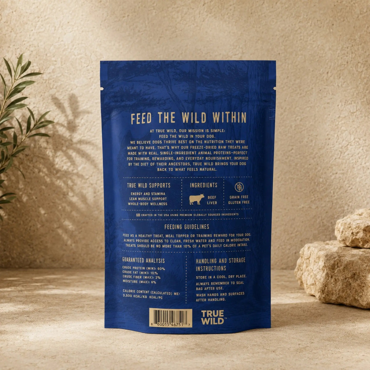True Wild Freeze Dried Dog Treats- Premium Single Ingredient Snacks for Dogs