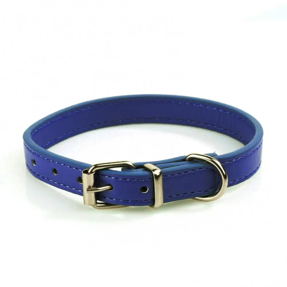 Small Dog and Cat Collar Leather Metal Buckle Dog Collar Adjustable Necklace Cat Puppy Kitten Collar Dogs Harnesses Leads Collar