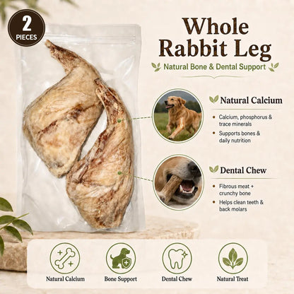 Peach Pet Freeze-Dried Chews for Dogs and Cats | Rabbit Ear, Rabbit Leg, Pig Nose, or 3-Treat Bundle | 3.5 Oz | All-Natural, High Protein Treats