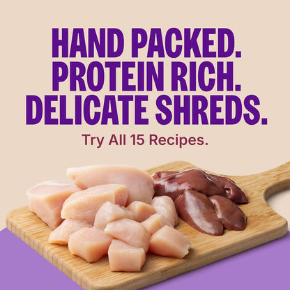 CORE Signature Selects Shredded Adult Canned Wet Cat Food, Natural, Protein Rich, Grain Free, Chicken and Beef Entrée Recipe, 2.8 Oz, Pack of 12 Cans