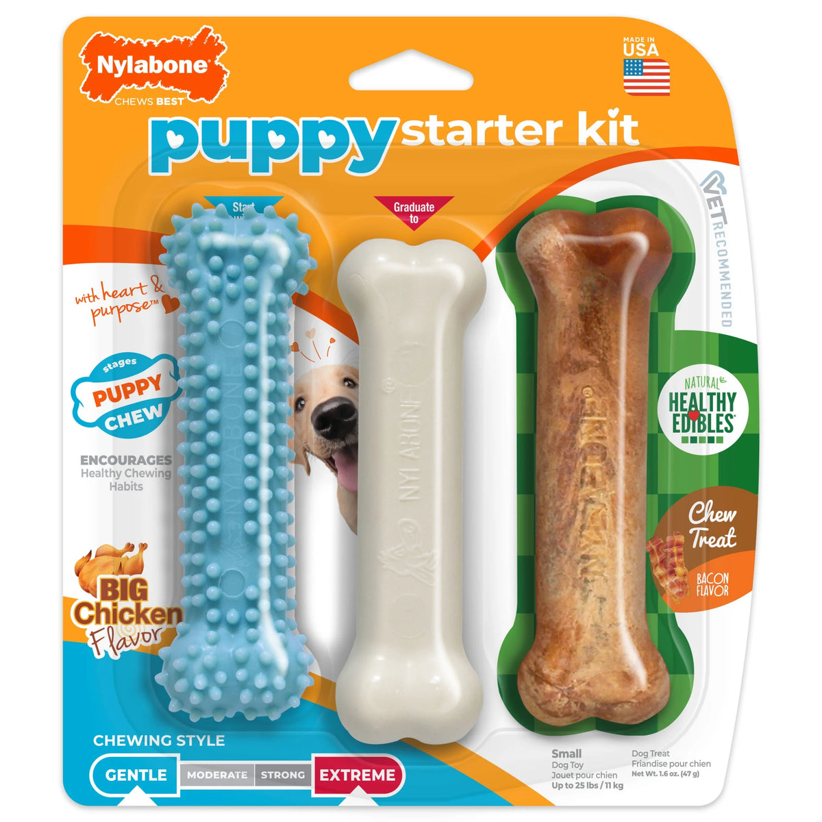 New Puppy Starter Kit, Puppy Teething Toys, Puppy Teething Toy, 3 Pack, Blue, for New Puppy, Puppy Chew Toys for Teething