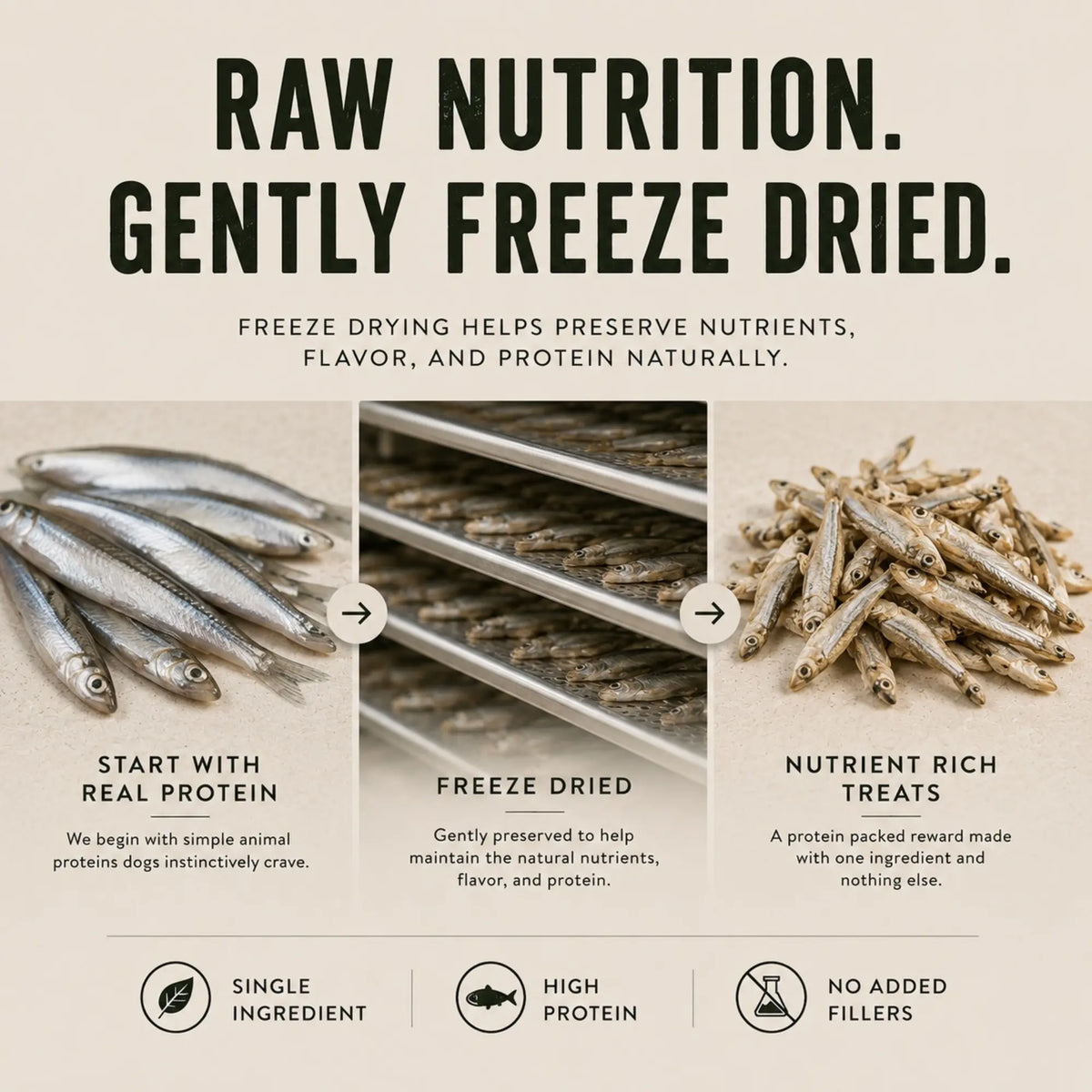True Wild Freeze Dried Dog Treats- Premium Single Ingredient Snacks for Dogs